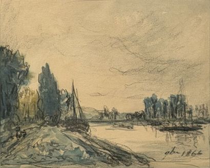 Johan-Barthold JONGKIND (1819–1891) 
Boats...