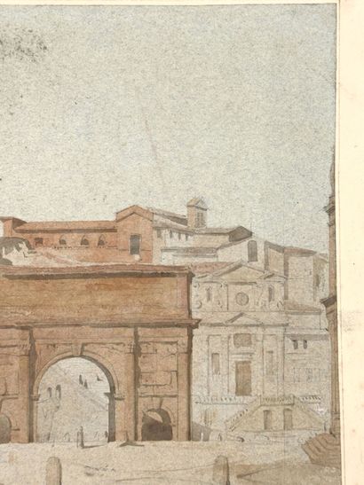 École française du XIXe siècle
Vue de Rome
Aquarelle...