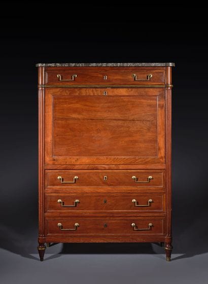 Mahogany and mahogany-veneered secretary...