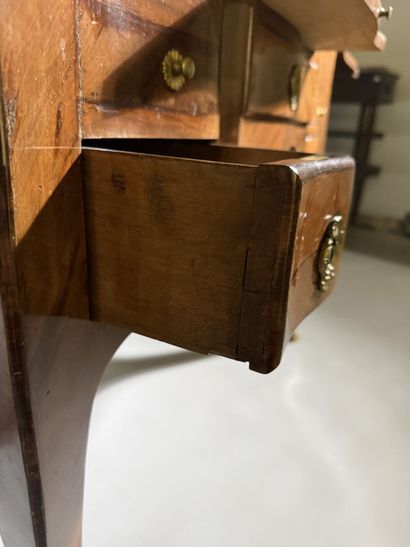 Rosewood dressing table with three hinged...