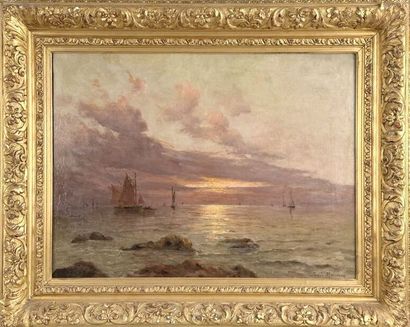Émile MAILLARD (1846–1926)
Seascape at Sunset
Oil...
