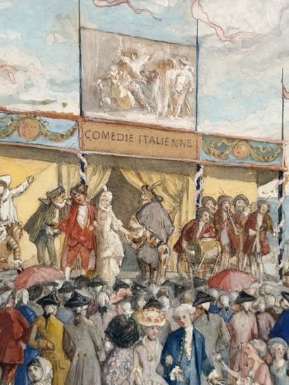 Gustave DELOYE (1838-1899)
Comédie italienne...