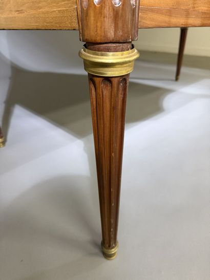 Mahogany cylinder-style secretary desk, blackened...