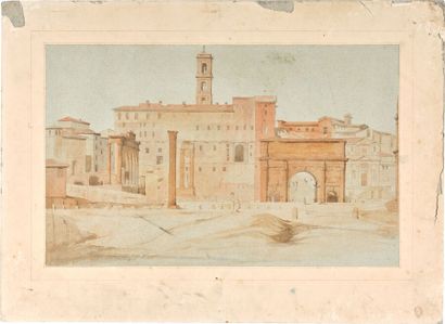 École française du XIXe siècle
Vue de Rome
Aquarelle...
