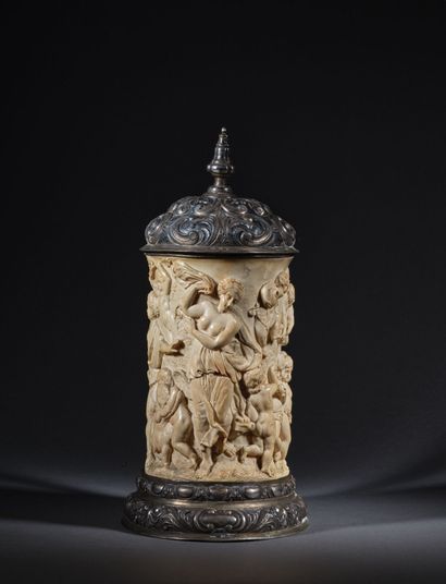 Oval-bodied ivory (Elephantidae spp.*) tankard...