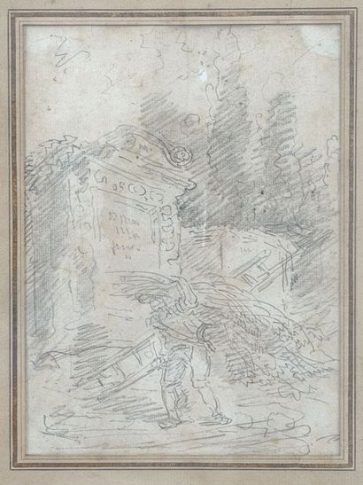 Attribué à Hubert ROBERT (1733-1808)
Homme...