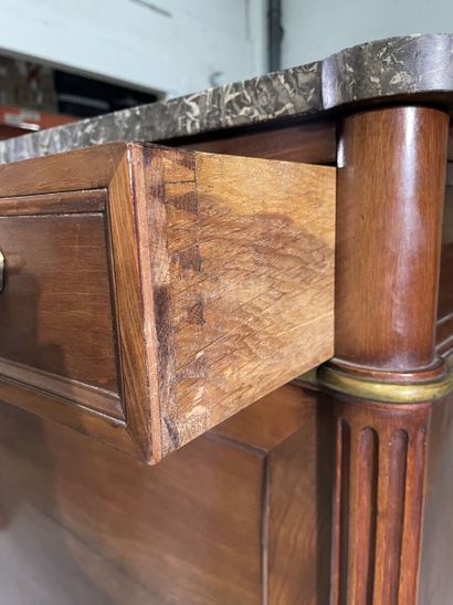 Mahogany and mahogany-veneered secretary...