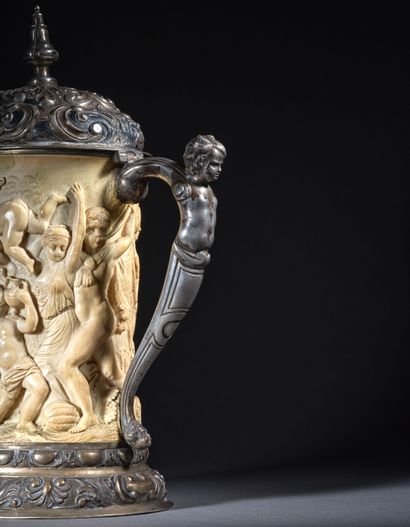 Oval-bodied ivory (Elephantidae spp.*) tankard...