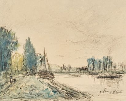Johan-Barthold JONGKIND (1819–1891) 
Boats...