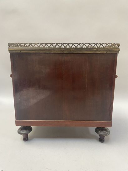 Mahogany doll’s or master’s chest with three...