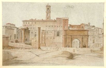 École française du XIXe siècle
Vue de Rome
Aquarelle...