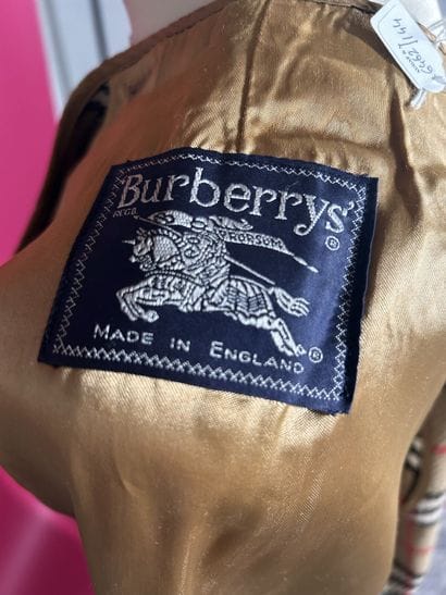 BURBERRYS' 
Doublure de manteau en lainage...