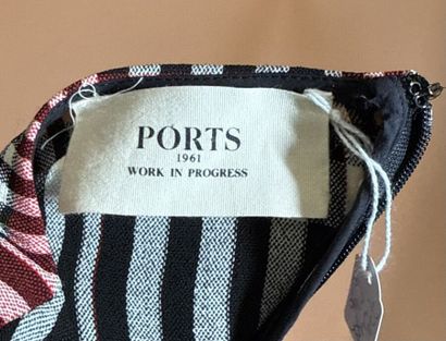 PORTS 1961 
Robe longue stretch imprimé tartan...