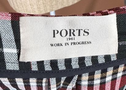 PORTS 1961 
Robe longue stretch imprimé tartan...