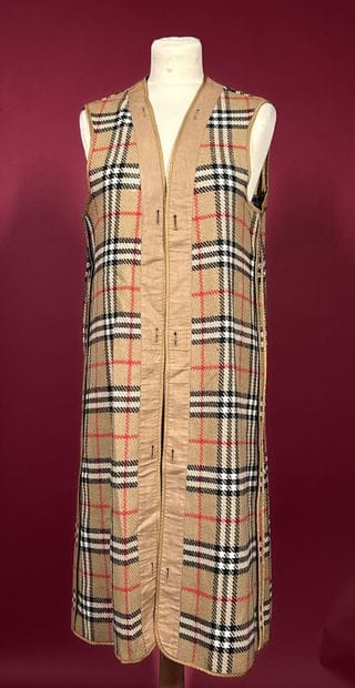 BURBERRYS' 
Doublure de manteau en lainage...