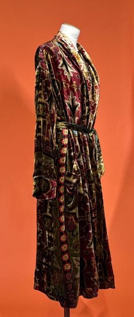 ETRO
Robe longue en velours imprimé de rayure...