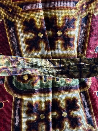 ETRO
Robe longue en velours imprimé de rayure...