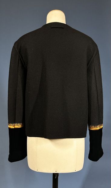 JEAN-PAUL GAULTIER FEMME 
Veste en drap noir,...