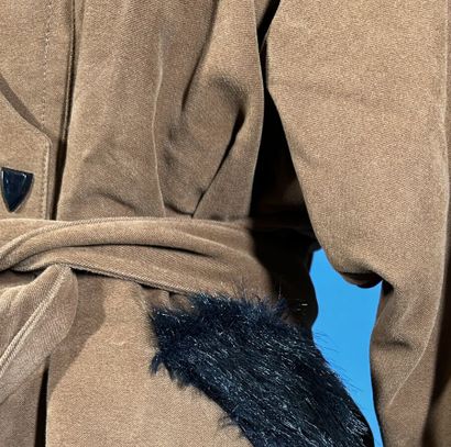 THIERRY MUGLER ACTIV 
Manteau 3/4 en coton...