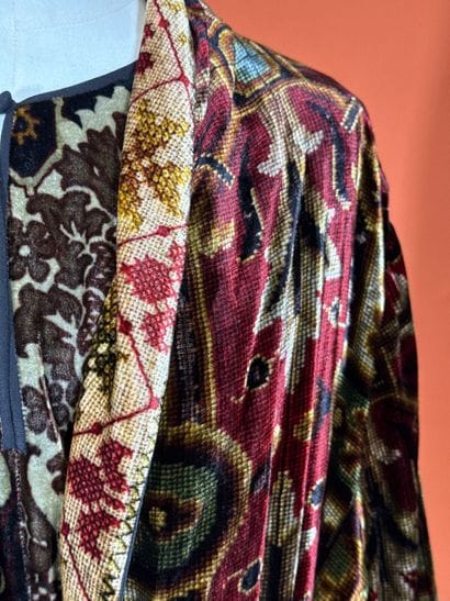 ETRO
Robe longue en velours imprimé de rayure...