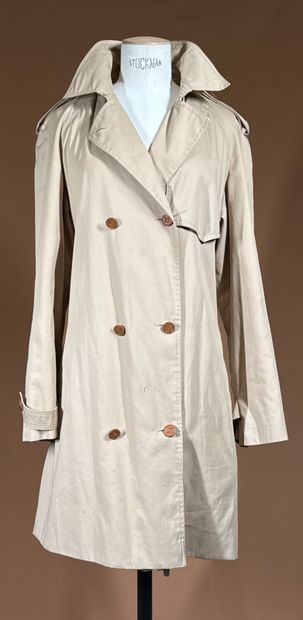 CÉLINE 
Trench coat en gabardine beigei,...