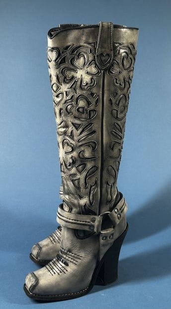 BARBARA BUI 
Paire de bottes santiag à bout...