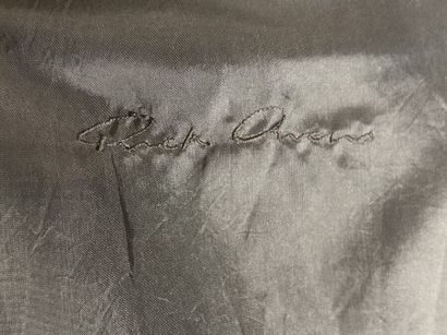 RICK OWENS 
Veste en patchwork de laine grise,...