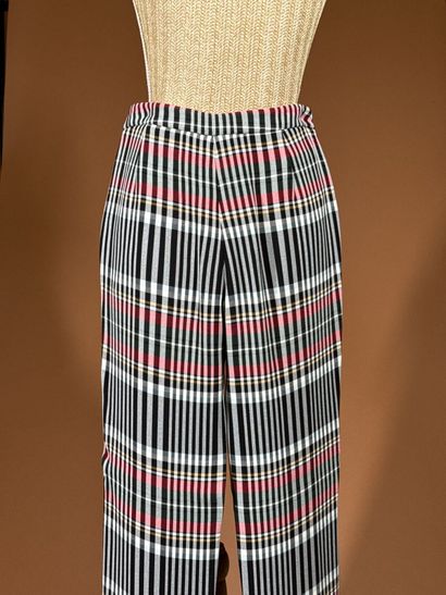 PORTS 1961 
Robe longue stretch imprimé tartan...