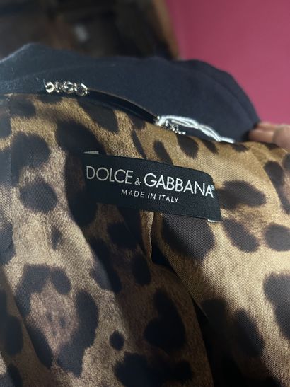 DOLCE GABBANA 
Caban officier en crêpe de...
