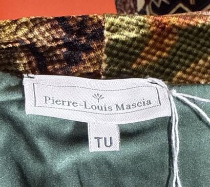 ETRO
Robe longue en velours imprimé de rayure...