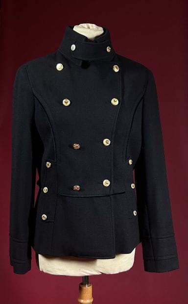 DOLCE GABBANA 
Caban officier en crêpe de...