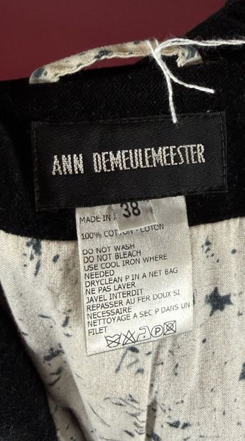 ANN DEMEULEMEESTER 
Veste en velours de coton...