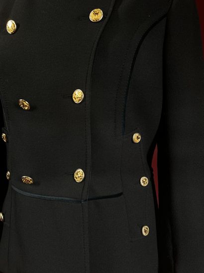 DOLCE GABBANA 
Caban officier en crêpe de...