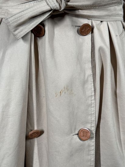 CÉLINE 
Trench coat en gabardine beigei,...