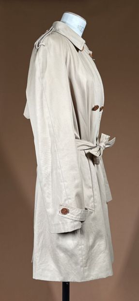 CÉLINE 
Trench coat en gabardine beigei,...