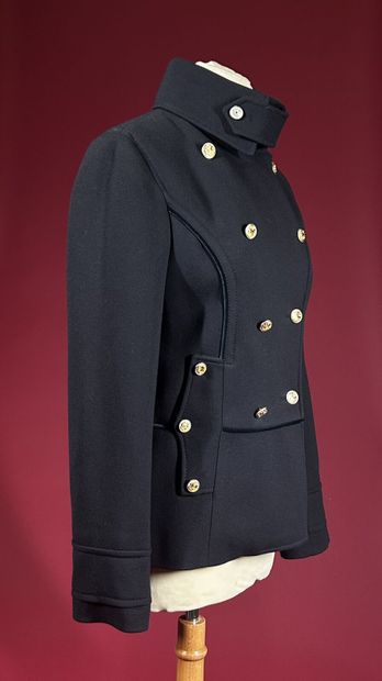 DOLCE GABBANA 
Caban officier en crêpe de...