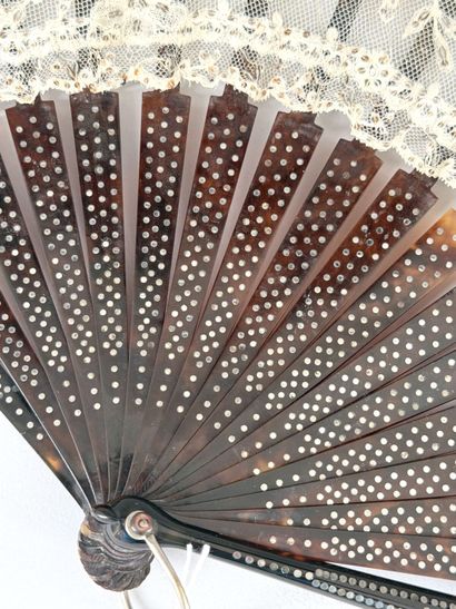Lace Roses, France, circa 1900
Folded fan;...