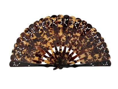 Tortoiseshell folding fan, Asia, early 20th...