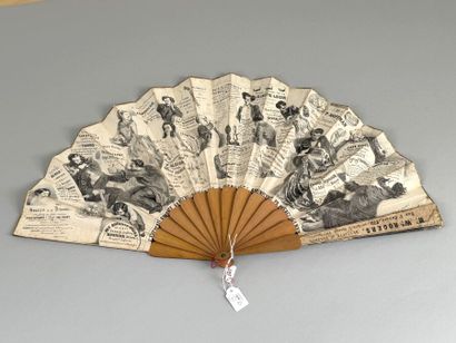Illustrated Advertising Fan, France, circa...