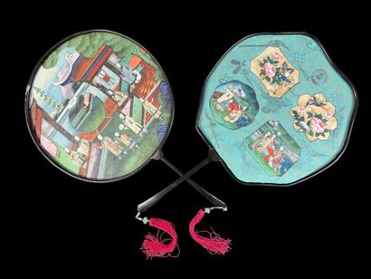 Hand Screens, China, 19th century 
Two hand...