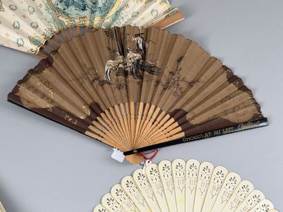 Five promotional fans, Europe, early 20th...