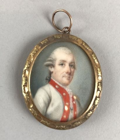 French School, circa 1780.
Portrait of an...
