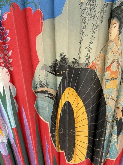 Geisha with a Parasol, Japan, late 19th century...