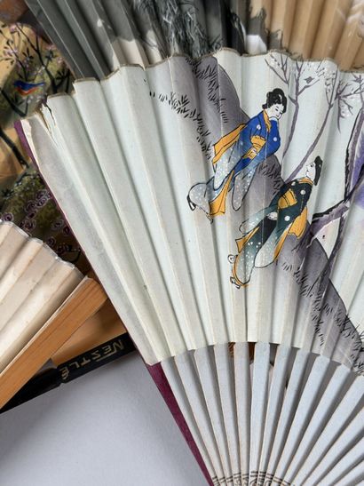 Six promotional fans, France, circa 1920–1940
Folded...
