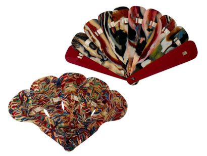 Marbled, Europe, ca. 1950
Two rare and striking...