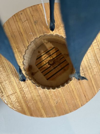 Portable lantern made of paper and inlaid...