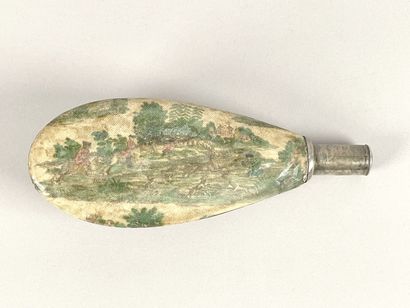 Powder flask, Europe, circa 1730–1750 
Rare...