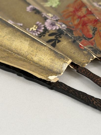 Chrysanthemums and Maple Trees, China, circa...
