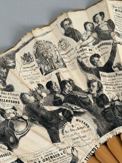 Illustrated Advertising Fan, France, circa...