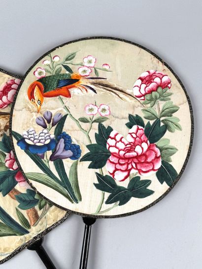 Hand Screens, China, 19th century 
Two hand...